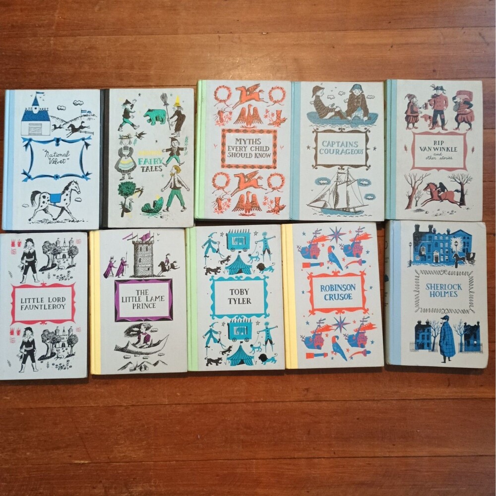 Vintage 1940s 1950s Junior Deluxe Edition Books Lot of 20 HC Children's Classics - Picture 7 of 11